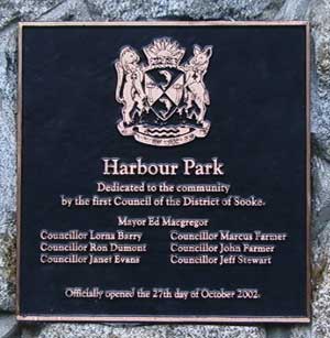 Harbour Park plaque